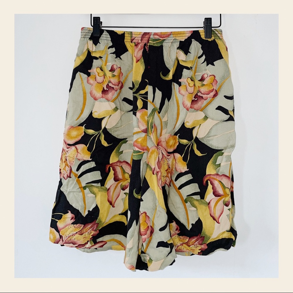 BLACK ALOHA HAWAIIAN SHORTS